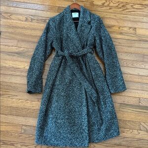 Old Navy Black and White Pea Coat